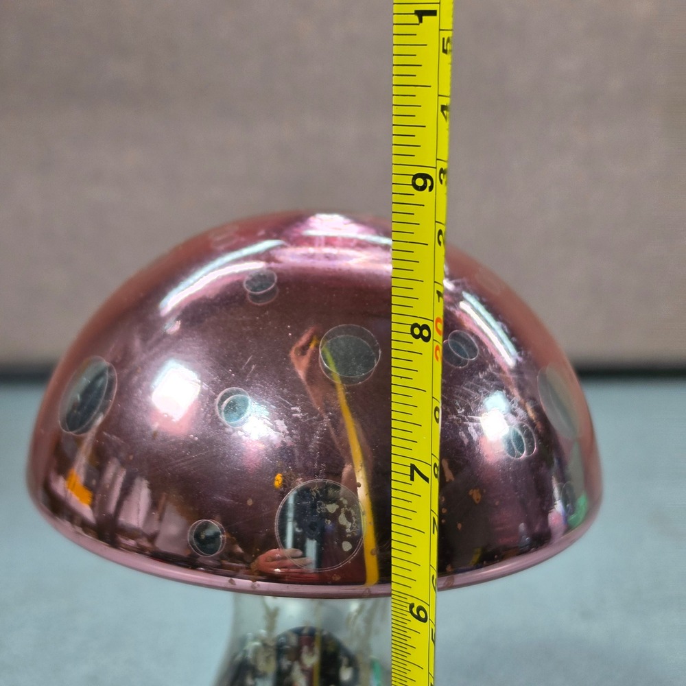 Mushroom Figurine Home Decor Glass Speckled - Picture 4 of 4